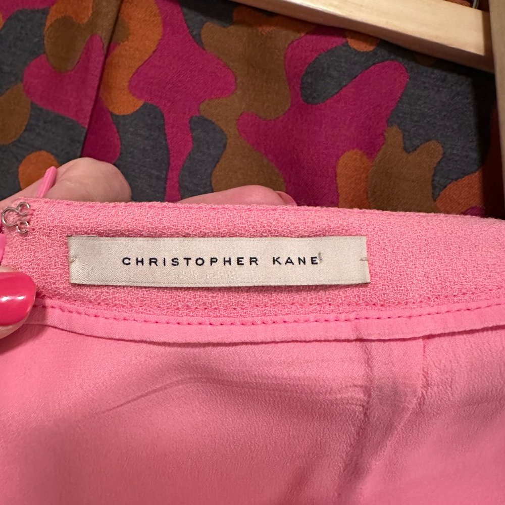 Christopher Kane Pink Mini Skirt with Floral Detail - UK 10/US 6 - Picture 7 of 8
